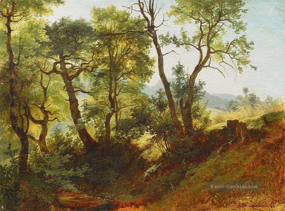 Waldrand 1866 klassische Landschaft Ivan Ivanovich Bäume Ölgemälde